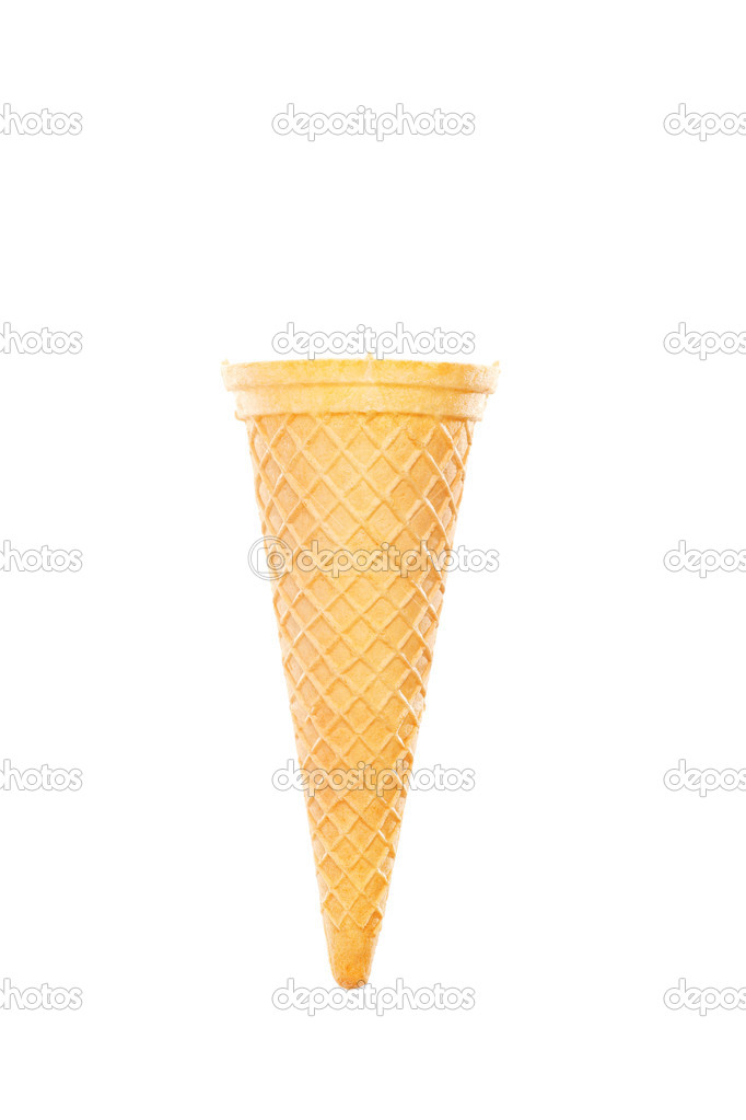 Empty ice cream cone