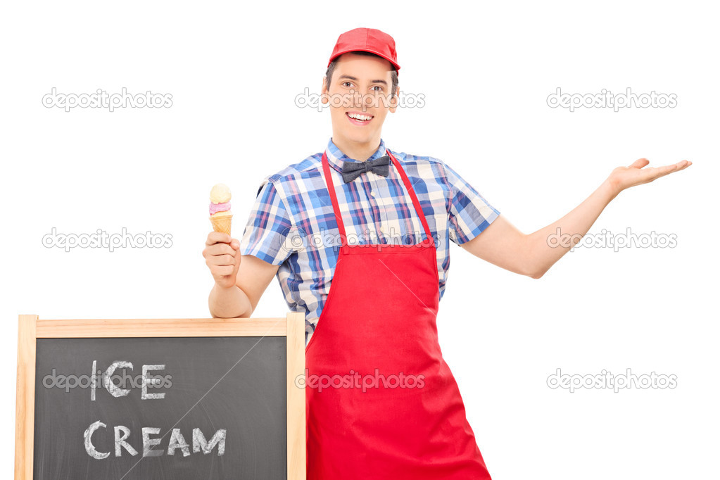 Male ice cream seller