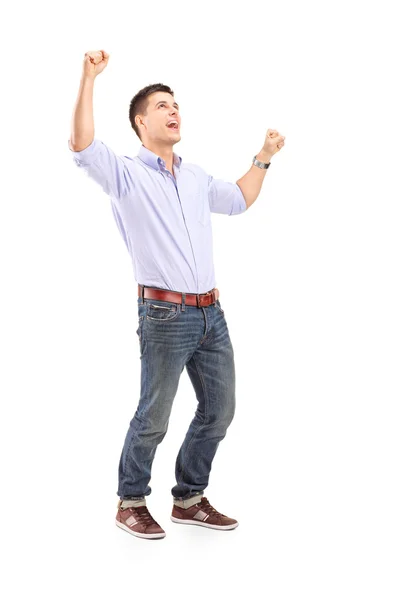 Overjoyed young man — Stock Photo, Image