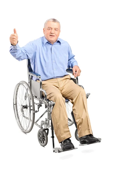 Senior man in wheelchair — Stock Photo, Image