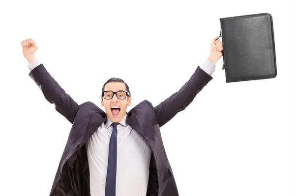 Overjoyed businessman — Stock Photo, Image