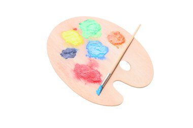 renk paleti ve boya fırçası