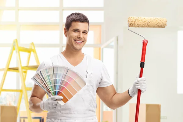 House Painter Paint Roller House — Stock Photo, Image