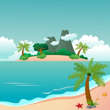 Cennet Adası ve güzel bir plaj manzara