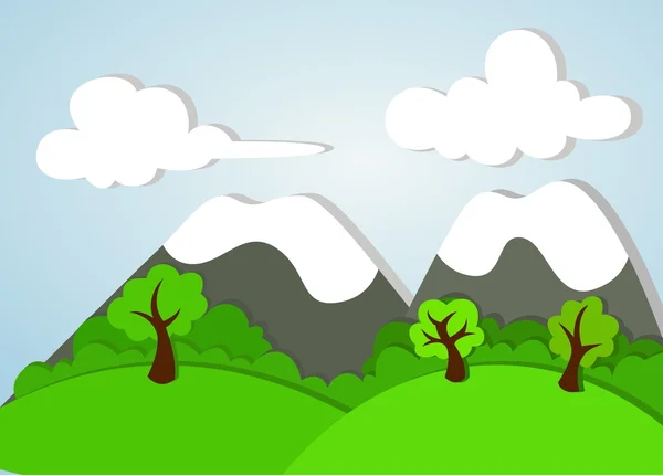 Montaña Applique Paisaje — Vector de stock