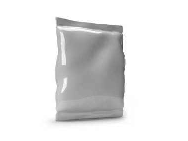 Gıda Sachet Paketleme 3 boyutlu Görüntü İzole Arkaplan Sahnesi