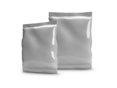 Gıda Sachet Paketleme 3 boyutlu Görüntü İzole Arkaplan Sahnesi
