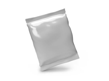 Gıda Sachet Paketleme 3 boyutlu Görüntü İzole Arkaplan Sahnesi