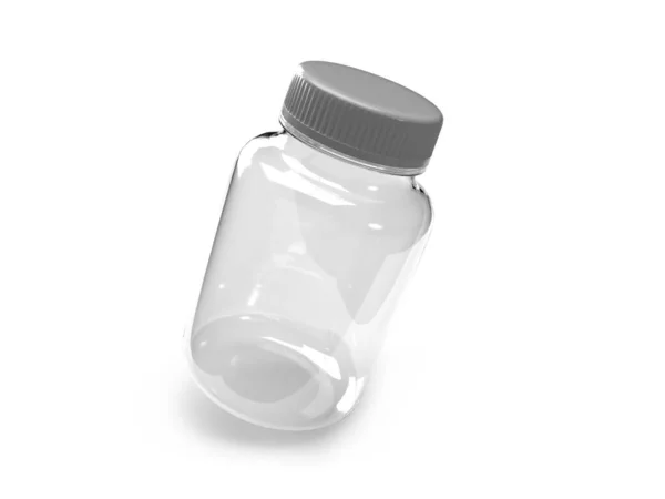 Medicin Flaska Illustration Mockup Scen Isolerad Bakgrund — Stockfoto