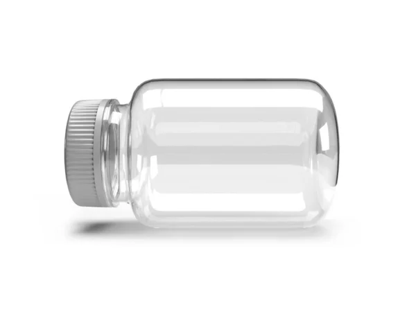Сцена Макета Медицинской Бутылки Иллюстрации Изолированном Фоне — стоковое фото
