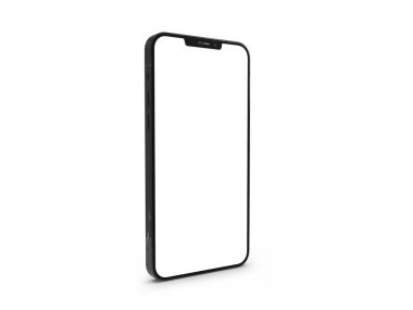 Modern Smartphone 3D Görüntü İzole Arkaplan Sahnesi