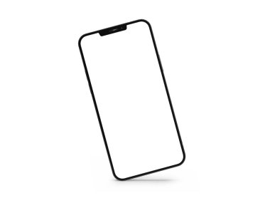 Modern Smartphone 3D Görüntü İzole Arkaplan Sahnesi