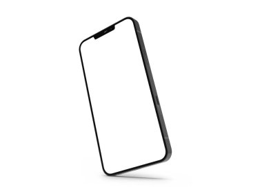 Modern Smartphone 3D Görüntü İzole Arkaplan Sahnesi