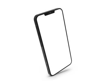 Modern Smartphone 3D Görüntü İzole Arkaplan Sahnesi