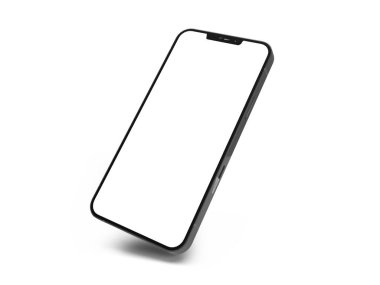 Modern Smartphone 3D Görüntü İzole Arkaplan Sahnesi