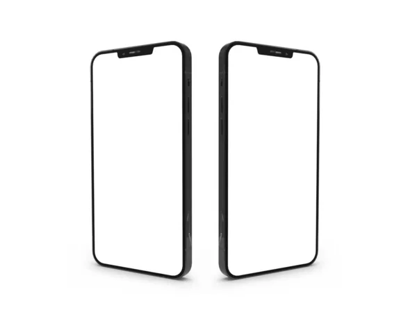 Modern Smartphone 3D Görüntü İzole Arkaplan Sahnesi