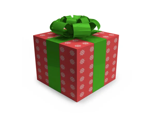 Gift Box Illustration Mockup Szene Auf Isoliertem Hintergrund — Stockfoto