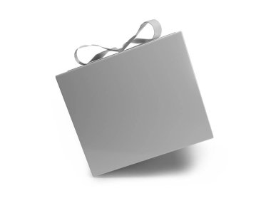 Yılbaşı Hediye Kutusu 3D Görüntü İzole Arkaplan Sahnesi