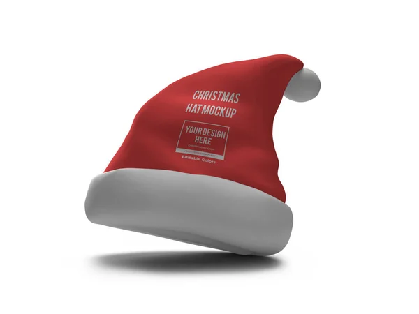 Christmas Hat Illustration Mockup Scene Isolated Background — Stock Photo, Image