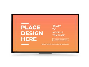 Akıllı TV 3D Görüntü İzole Arkaplan Sahnesi