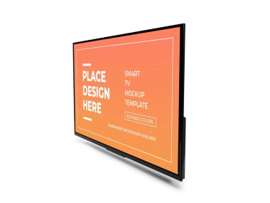 Akıllı TV 3D Görüntü İzole Arkaplan Sahnesi