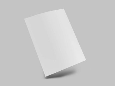 İlan Kağıdı 3B Görüntü İzole Arkaplan Sahnesi