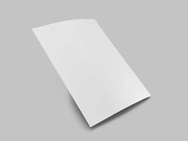 Сцена Макета Flyer Paper Изолированном Фоне — стоковое фото