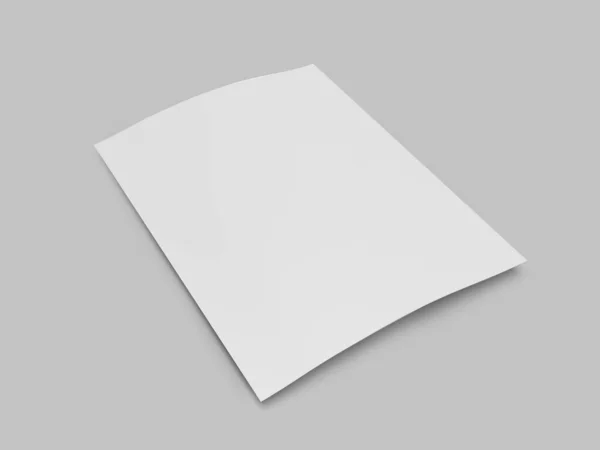 Flyer Paper Illustration Mockup Scen Isolerad Bakgrund — Stockfoto