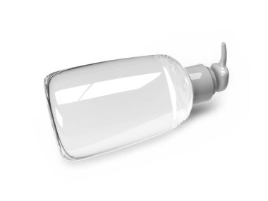 Sabun Pompası Şişe 3D Görüntü İzole Arkaplan Sahnesi