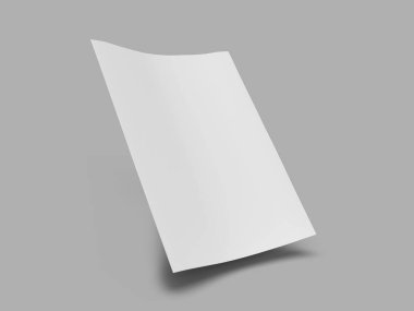 İlan Kağıdı 3B Görüntü İzole Arkaplan Sahnesi