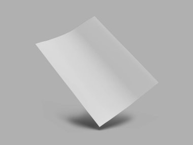 İlan Kağıdı 3B Görüntü İzole Arkaplan Sahnesi