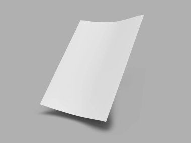 İlan Kağıdı 3B Görüntü İzole Arkaplan Sahnesi