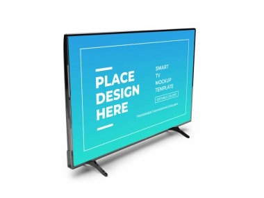 Akıllı TV 3D Görüntü İzole Arkaplan Sahnesi