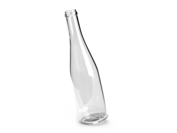 Botella Vidrio Ilustración Escena Burlona Sobre Fondo Aislado — Foto de Stock