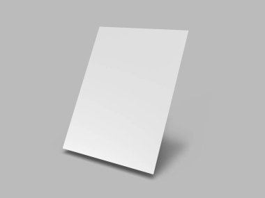 İlan Kağıdı 3B Görüntü İzole Arkaplan Sahnesi