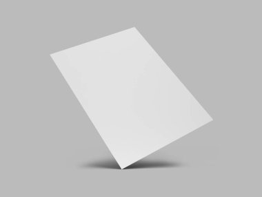 İlan Kağıdı 3B Görüntü İzole Arkaplan Sahnesi