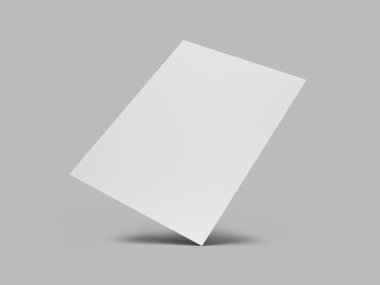 İlan Kağıdı 3B Görüntü İzole Arkaplan Sahnesi