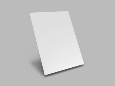 İlan Kağıdı 3B Görüntü İzole Arkaplan Sahnesi