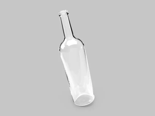 Long Glass Bottle Illustration Mockup Scene Isolated Background — Stock Photo, Image