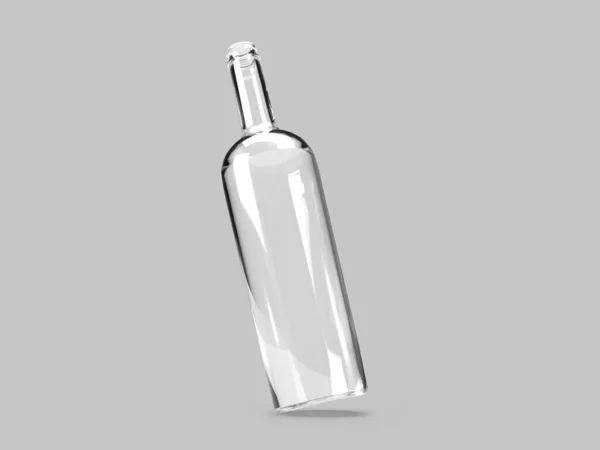 Long Glass Bottle Illusztráció Mockup Jelenet Elszigetelt Háttér — Stock Fotó