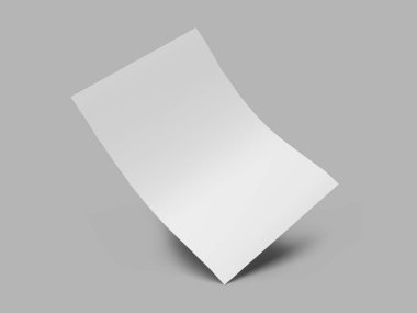 İlan Kağıdı 3B Görüntü İzole Arkaplan Sahnesi