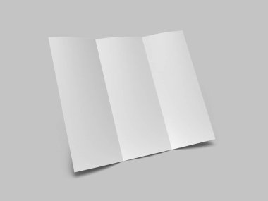 Üç Katlı Broşür 3 boyutlu Görüntü İzole Arkaplan Uygulaması