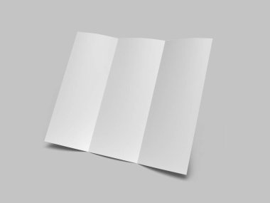 Üç Katlı Broşür 3 boyutlu Görüntü İzole Arkaplan Uygulaması