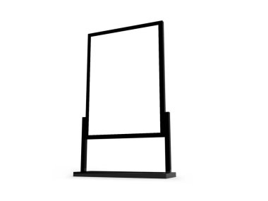 Neon Tabela Kutusu 3B Görüntü İzole Arkaplan Sahnesi