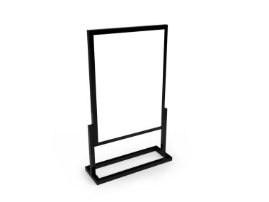 Neon Tabela Kutusu 3B Görüntü İzole Arkaplan Sahnesi