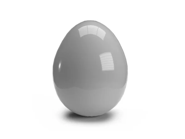 隔离背景下的Egg 3D说明模型场景 — 图库照片