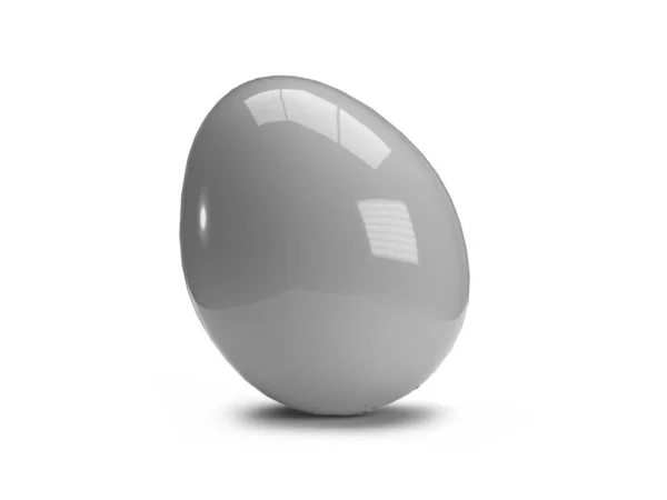 隔离背景下的Egg 3D说明模型场景 — 图库照片