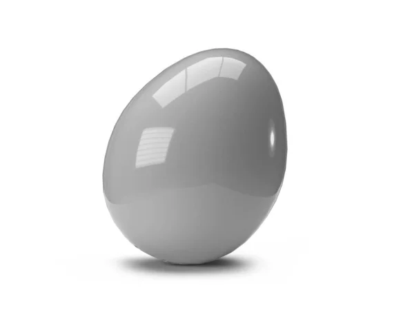 隔离背景下的Egg 3D说明模型场景 — 图库照片
