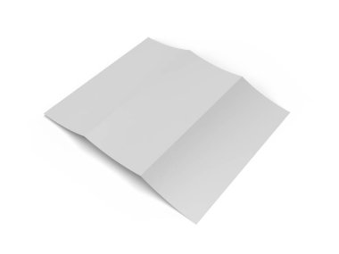 Üç Katlı Broşür 3 boyutlu Görüntü İzole Arkaplan Uygulaması