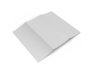 Üç Katlı Broşür 3 boyutlu Görüntü İzole Arkaplan Uygulaması